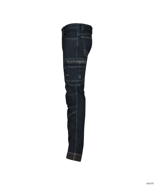 DASSY-Stretch-Arbeitsjeans OSAKA, jeansblau/schwarz