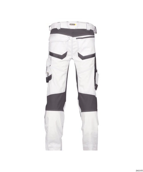 DASSY-Workwear, Malerhose mit Stretch DYNAX PAINTERS weiß/grau