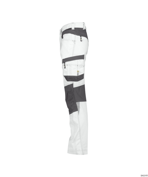 DASSY-Workwear, Malerhose mit Stretch HELIX PAINTERS, weiß/grau