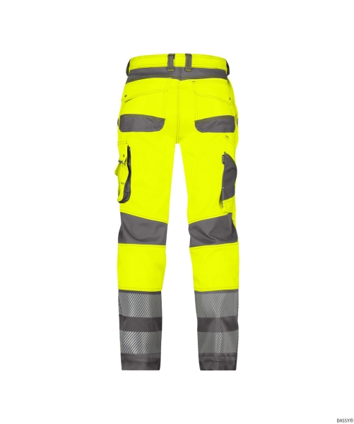 DASSY-Stretch-Warnschutzbundhose MINNESOTA, neongelb/zementgrau