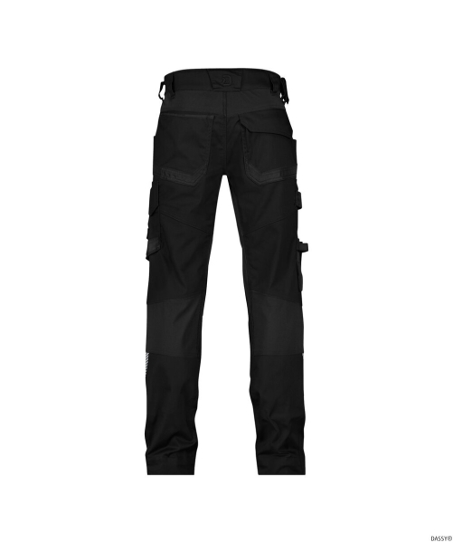 DASSY-Stretch-Arbeitshose mit Kniepolstertaschen DYNAX NEXT, 245 g/m², schwarz