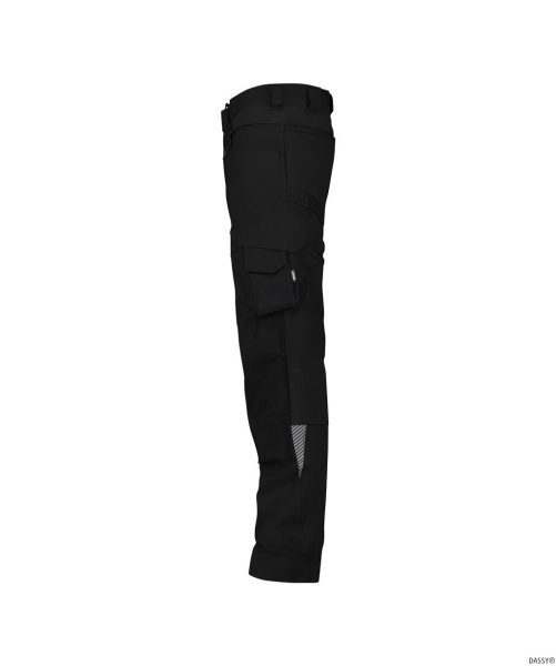 DASSY-Stretch-Arbeitshose mit Kniepolstertaschen DYNAX NEXT, 245 g/m², schwarz