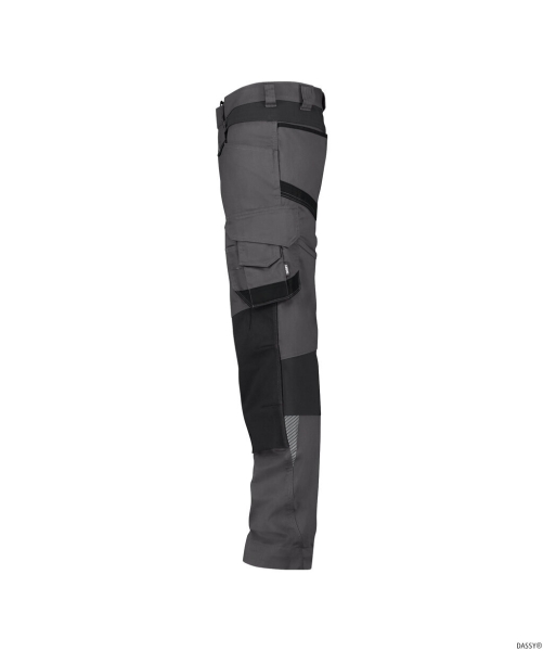 DASSY-Stretch-Arbeitshose mit Kniepolstertaschen DYNAX NEXT, 245 g/m², anthrazitgrau/schwarz