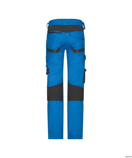 DASSY® Dynax NextStretch-Arbeitshose mit Kniepolstertaschen, azurblau/anthrazitgrau