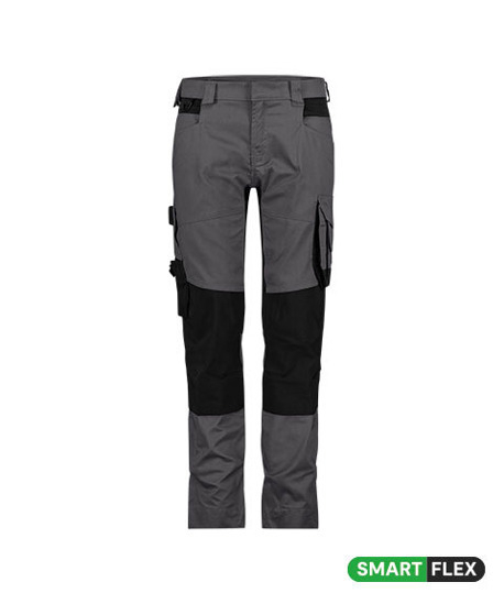 DASSY-Damen-Stretch-Arbeitshose mit Kniepolstertaschen DYNAX NEXT, 245 g/m², anthrazitgrau/schwarz