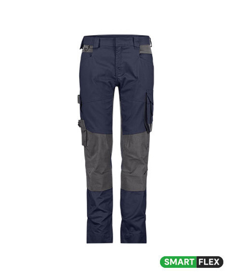 DASSY-Damen-Stretch-Arbeitshose mit Kniepolstertaschen DYNAX NEXT, 245 g/m², nachtblau/anthrazitgrau