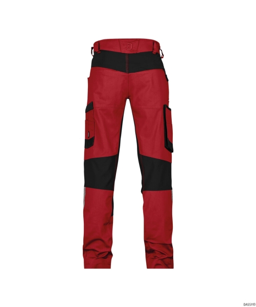 DASSY-Stretch-Arbeitshose HELIX NEXT, rot/schwarz