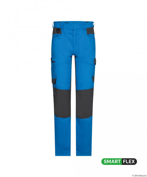 DASSY® Helix Next Stretch-Arbeitshose, azurblau/Anthrazitgrau