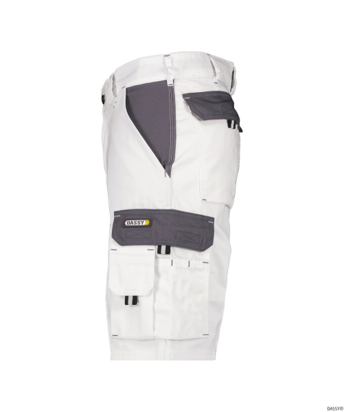 DASSY-Shorts ROMA, , weiß/grau