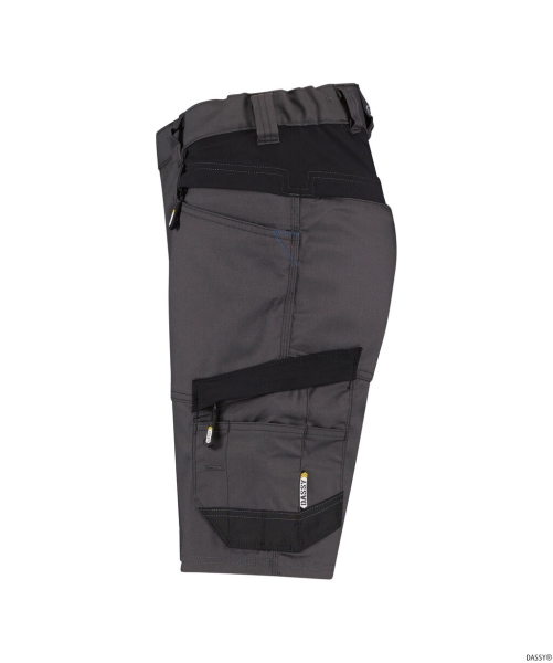 DASSY-Damen-Short mit StretchAXIS, grau/schwarz