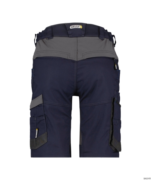 DASSY-Damen-Short mit StretchAXIS, blau/grau