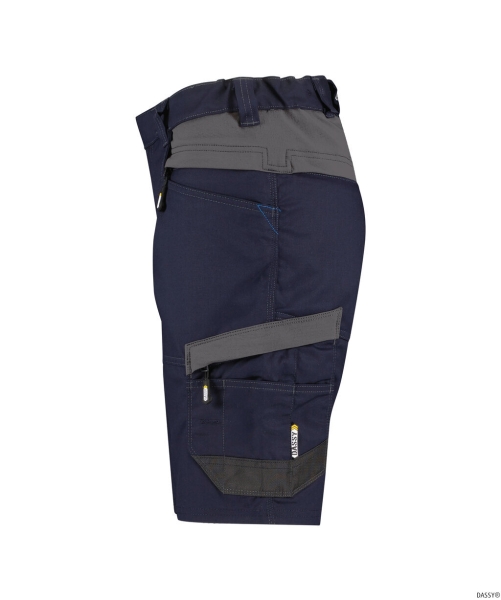 DASSY-Damen-Short mit StretchAXIS, blau/grau