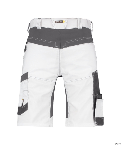 DASSY-Workwear, Malershorts mit Stretch AXIS PAINTERS, weiß/grau