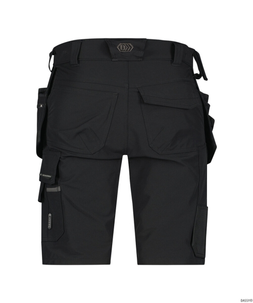 DASSY-Arbeitsshorts Stretch mit Holstertaschen AURAX, schwarz