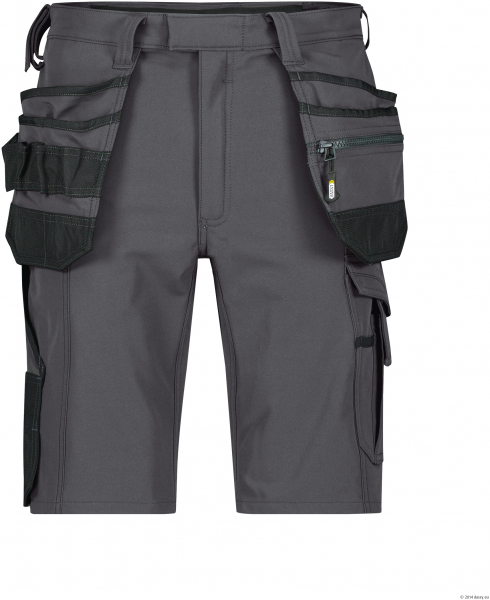 DASSY-Arbeitsshorts Stretch mit Holstertaschen AURAX, anthrazitgrau/schwarz