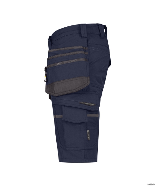 DASSY-Arbeitsshorts Stretch mit Holstertaschen AURAX, nachtblau/anthrazitgrau