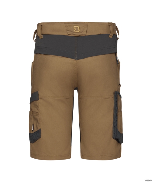 DASSY® Axis Next Stretch-Arbeitsshorts, Lehmbraun/anthrazitgrau