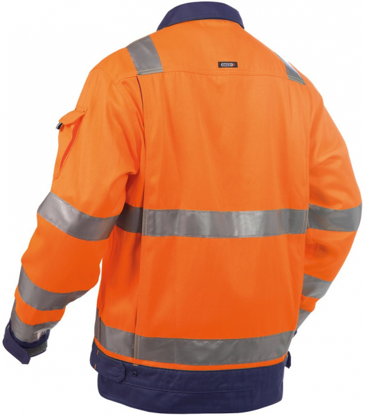 DASSY-Warnschutz, Jacke DUSSELDORF, mit Reflexstreifen über Schulter, orange/dunkelblau
