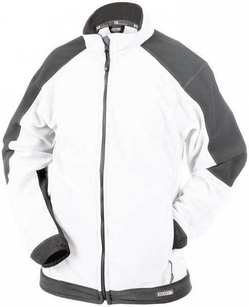 DASSY-Workwear, Fleecejacke KAZAN, weiß/grau