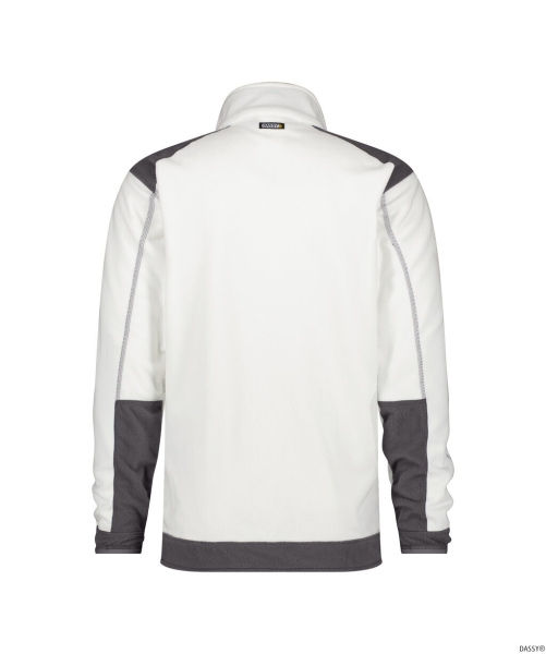 DASSY-Workwear, Fleecejacke KAZAN, weiß/grau