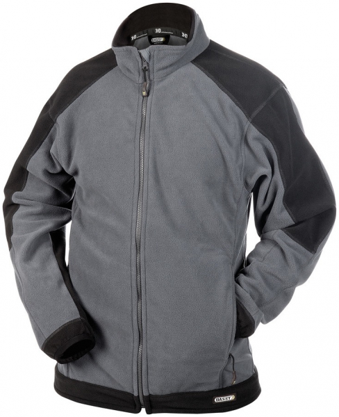 DASSY-Workwear, Fleecejacke KAZAN, grau/schwarz