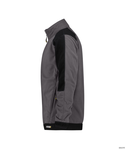 DASSY-Workwear, Fleecejacke KAZAN, grau/schwarz