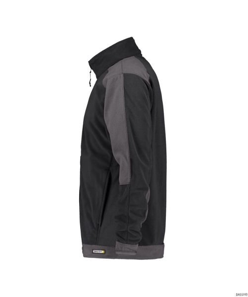 DASSY-Workwear, Fleecejacke KAZAN, schwarz/grau