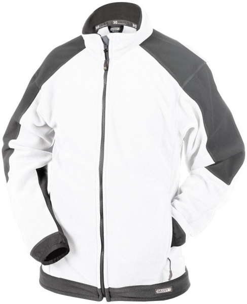 DASSY-Workwear, Damen-Fleecejacke KAZAN, weiß/grau