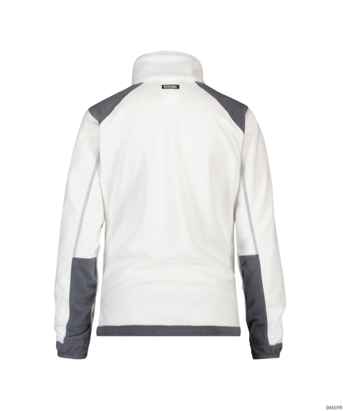 DASSY-Workwear, Damen-Fleecejacke KAZAN, weiß/grau