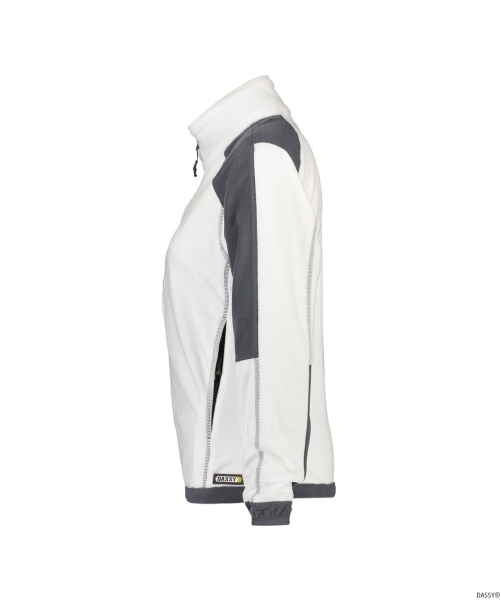 DASSY-Workwear, Damen-Fleecejacke KAZAN, weiß/grau