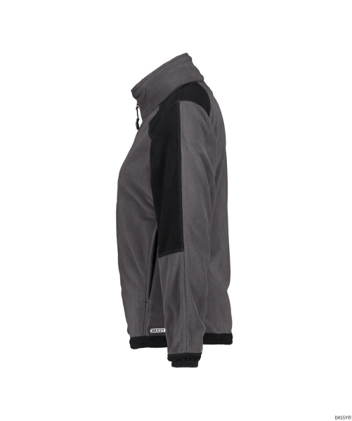 DASSY-Workwear, Damen-Fleecejacke KAZAN, grau/schwarz