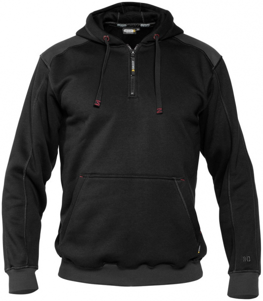 DASSY-Workwear, Kapuzensweatshirt INDY, schwarz/grau