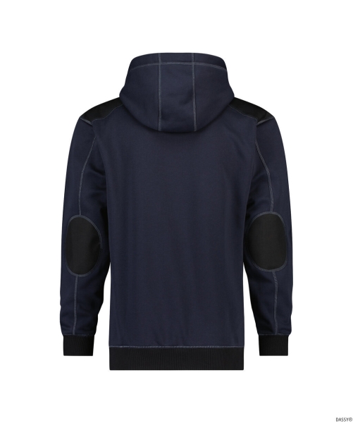 DASSY-Workwear, Kapuzensweatshirt INDY, dunkelblau/schwarz