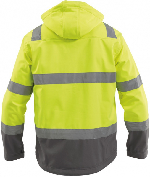 DASSY-Warnschutz, Softshell-Jacke MALAGA gelb/grau