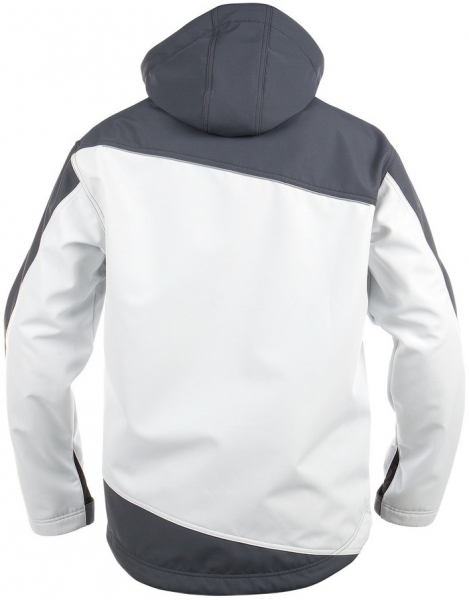 DASSY-Workwear, Softshell-Jacke JAKARTA , weiß/grau