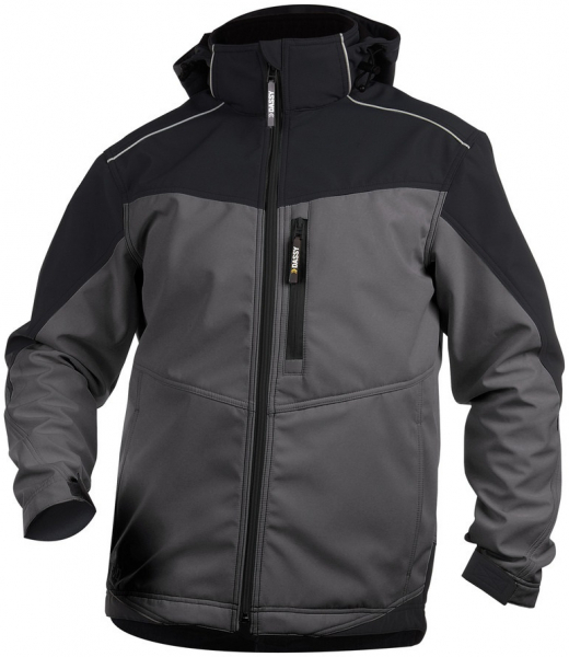DASSY-Workwear, Softshell-Jacke JAKARTA , grau/schwarz