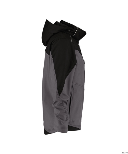 DASSY-Workwear, Softshell-Jacke JAKARTA , grau/schwarz