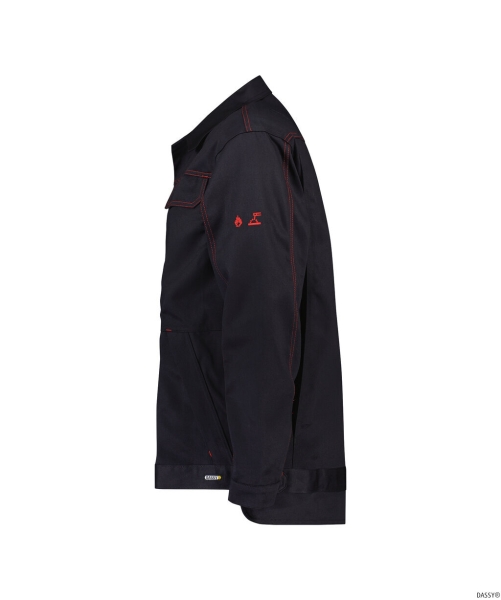 DASSY-Schweißer-Schutz, Flammhemmende Arbeitsjacke MONTANA , schwarz