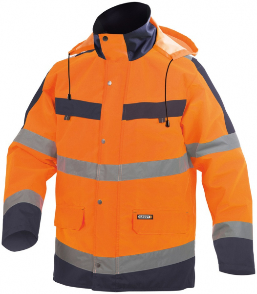 DASSY-Warnschutz, Regenparka ATLANTIS , orange/dunkelblau