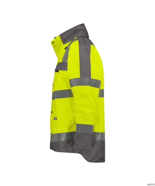 DASSY-Warnschutz, Regenparka ATLANTIS , gelb/grau