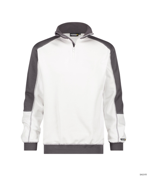DASSY-Workwear, Sweatshirt BASIEL weiß/grau
