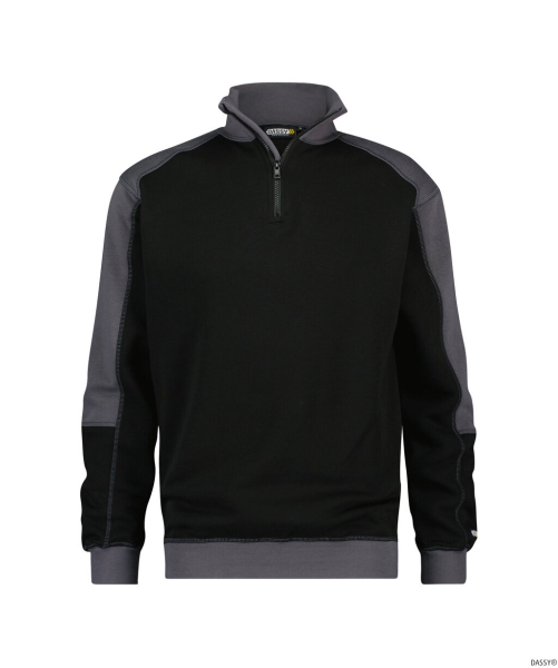 DASSY-Worker-Shirts, Sweatshirt BASIEL schwarz/grau