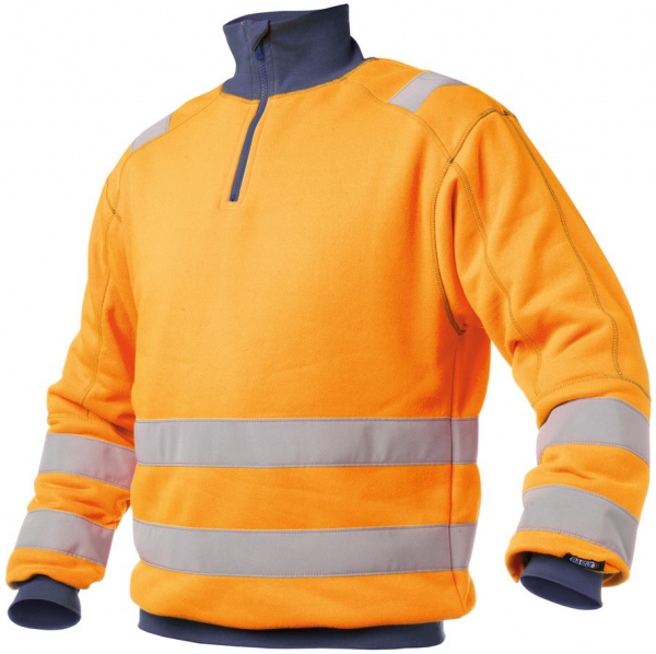 DASSY-Warnschutz, Sweater DENVER , orange/dunkelblau