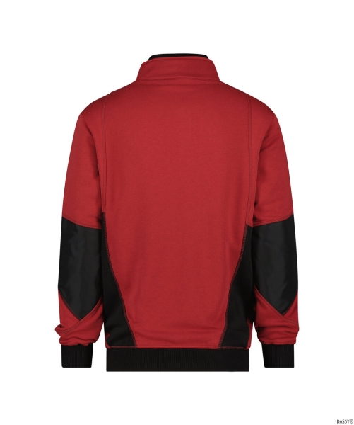 DASSY-Workwear, Sweatshirt STELLAR, rot/schwarz
