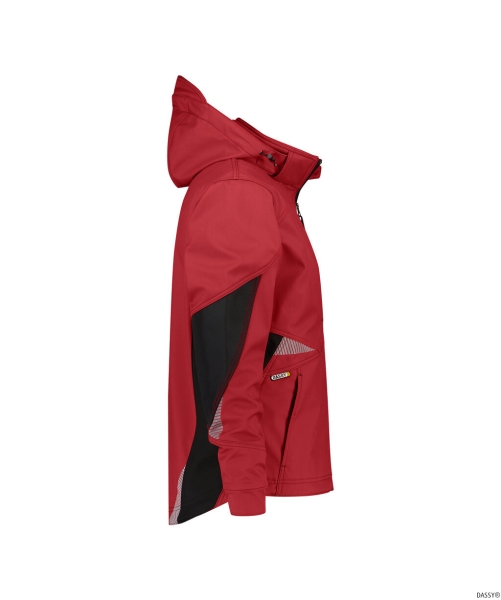 DASSY-Workwear, Softshell-Jacke GRAVITY, rot/grau