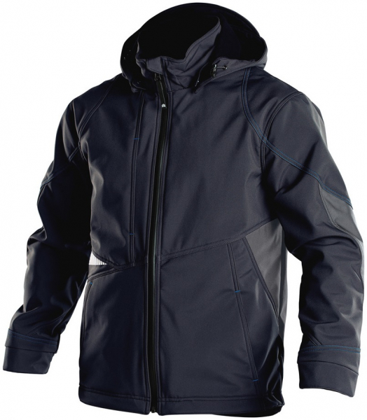 DASSY-Workwear, Softshell-Jacke GRAVITY, dunkelblau/grau