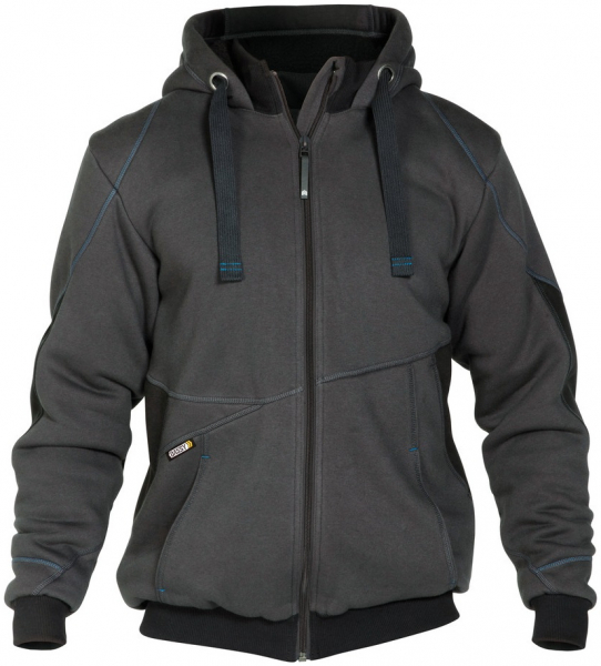 DASSY-Workwear, Sweatshirt-Jacke PULSE, grau/schwarz