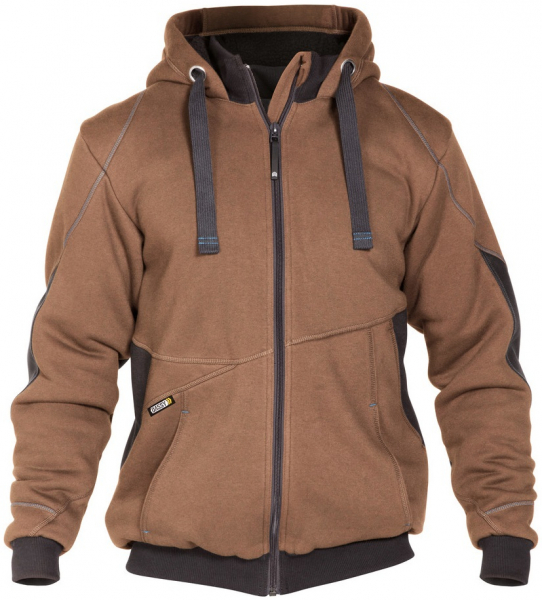 DASSY-Workwear, Sweatshirt-Jacke PULSE, braun/grau
