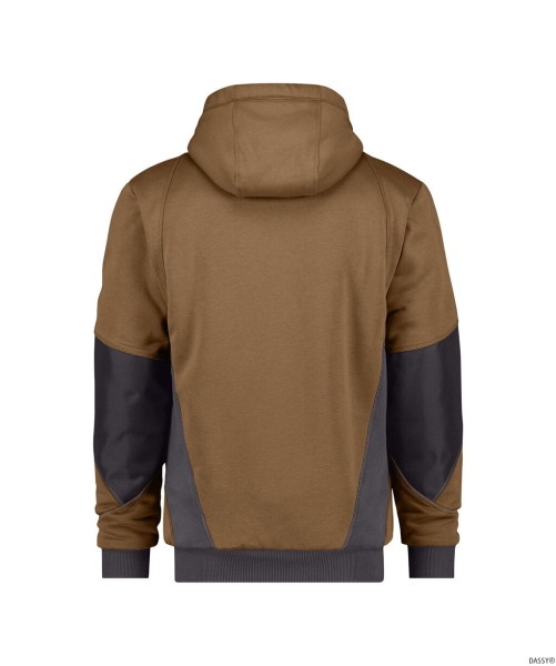 DASSY-Workwear, Sweatshirt-Jacke PULSE, braun/grau