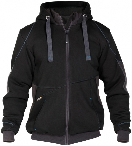 DASSY-Workwear, Sweatshirt-Jacke PULSE, schwarz/grau